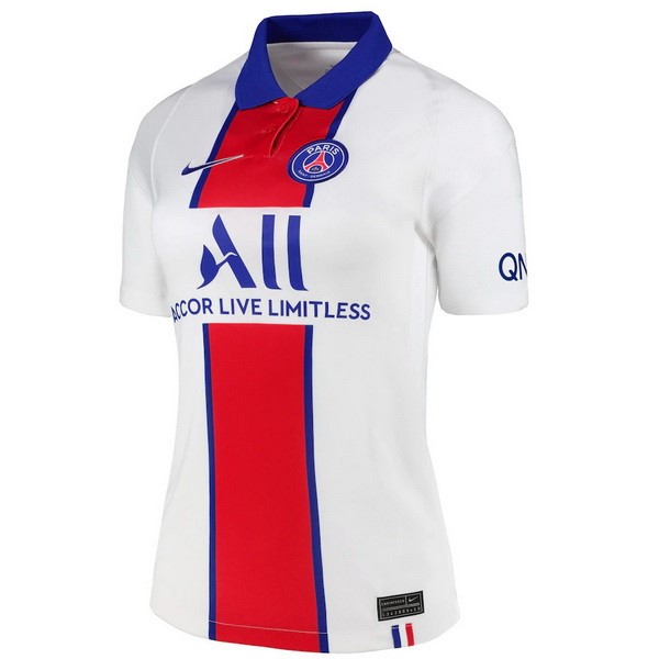 Camiseta Paris Saint Germain Replica Segunda Ropa Mujer 2020/21 Blanco